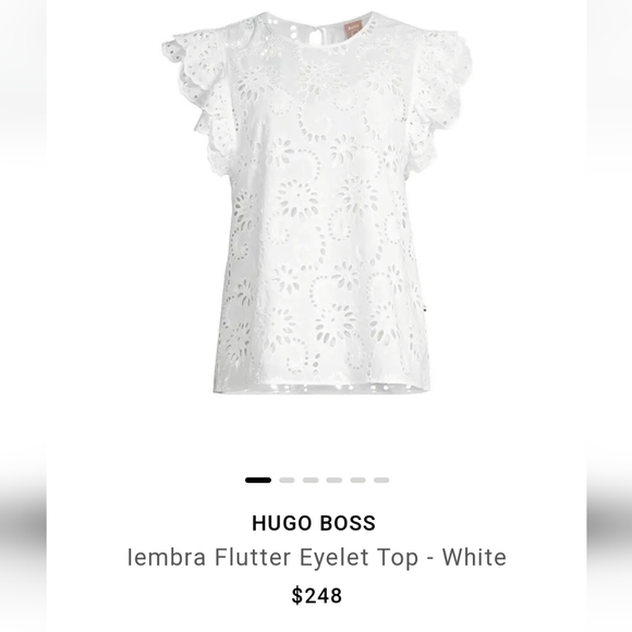 *SOLD* NWT HUGO BOSS | Flutter Sleeve Top   (b) - Picture 2 of 3